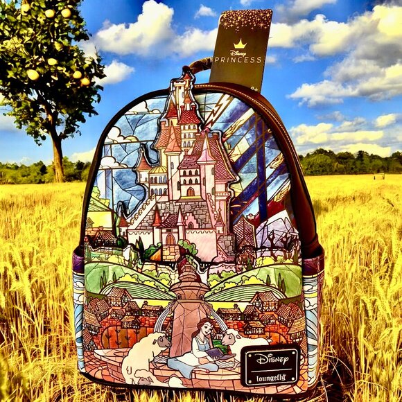 Disney Loungefly Princess Castle Beauty & the Beast BELLE Mini Backpack new - Picture 16 of 16
